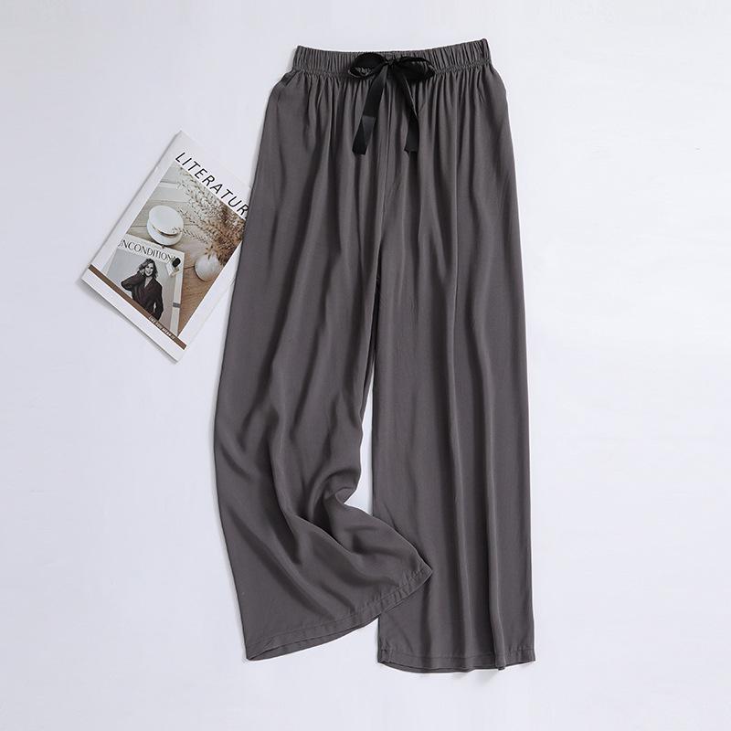 Damen Übergröße Baumwolle Viskose Pyjamahose, Cartoon-Blumendruck, Lockere Neun-Punkt-Strandhose, Outdoor-Bekleidung