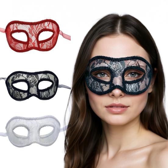 Women's Lace Masquerade Masque Halloween Dancing Party Costume Half Face Eye Masque for Cosplay Parties Proms