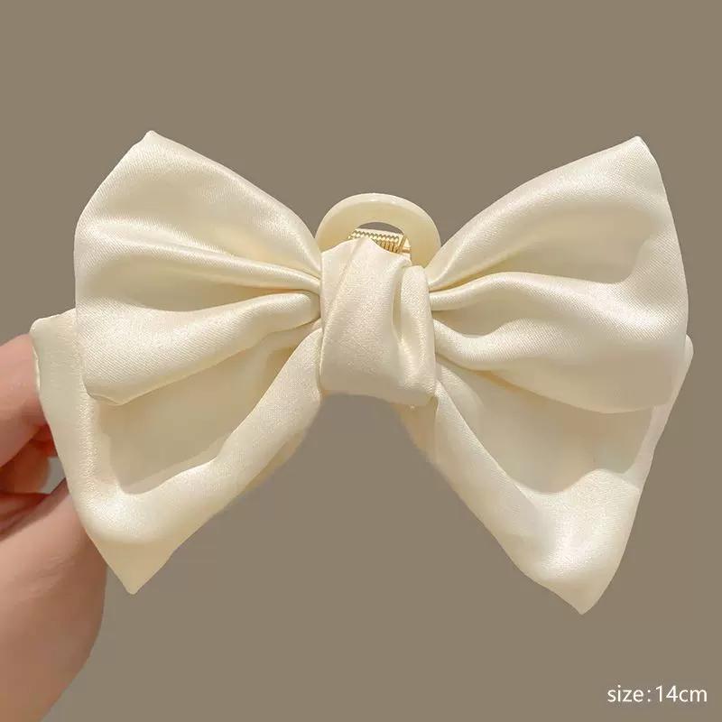 

Однотонная модная заколка-бант для волос для женщин, атласный зажим для волос-бабочки, женская заколка, аксессуары для волос, головной убор