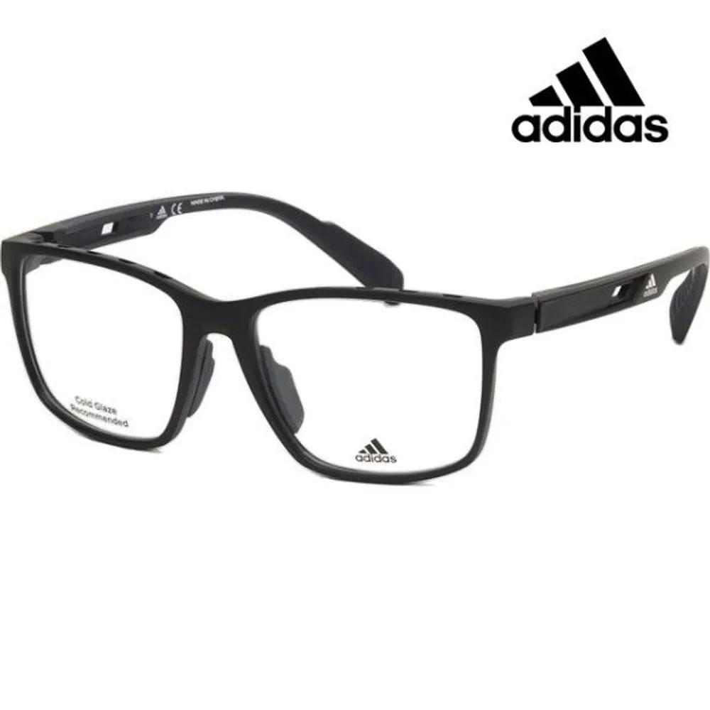 [adidas] Eyeglass Frames SP5008 002 Square Sporty Fashion Black Horn-rimmed