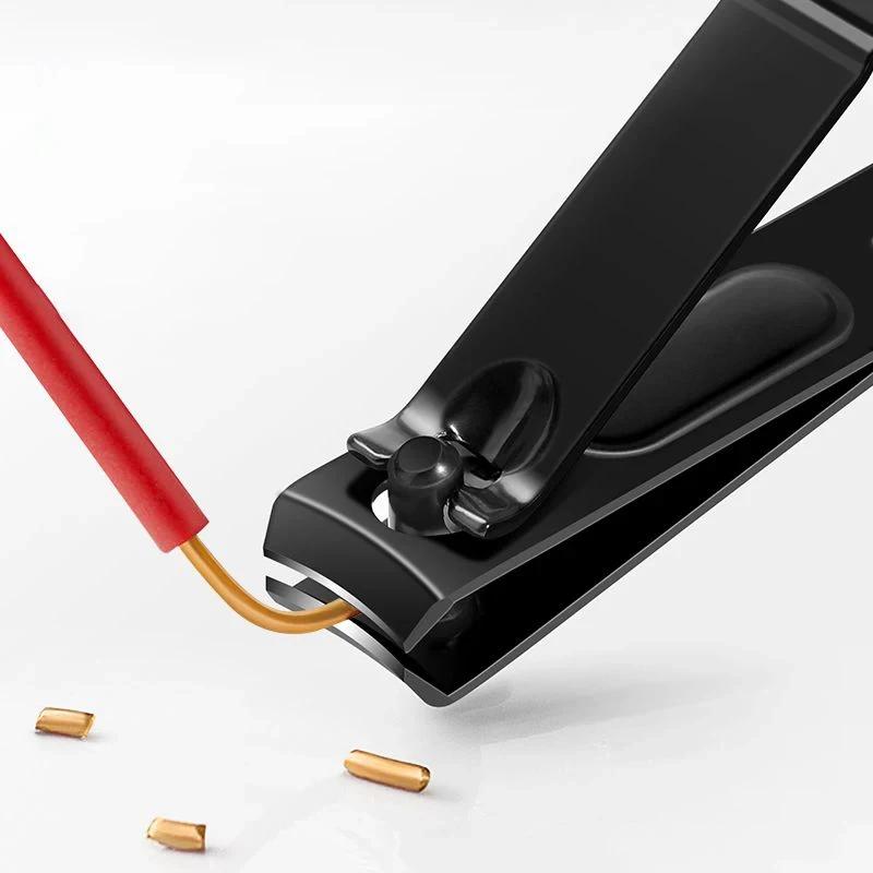 Portable Luxury Manicure Sets Pedicure Kits Bright Black Nail Clipper Set Personal Care Tools Eyebrow Scissors