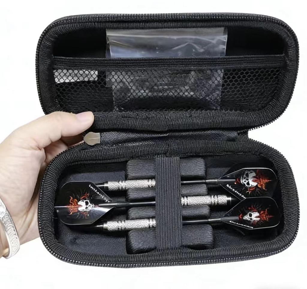 1PC EVA Tip Bag Organizer 3-Cell Boomerang Holder Shafts Carrying Case Box Pouch for Steel Plastic Tips Storage Drats Parts