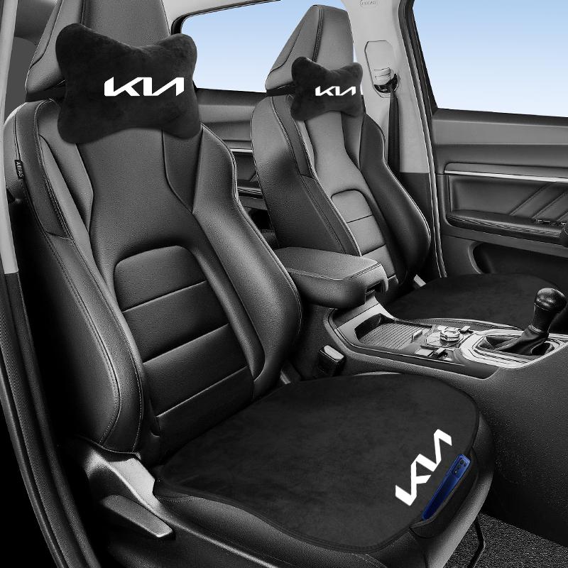 Cztery Pory Roku Uniwersalna Oddychająca Pluszowa Pokrowiec na Poduszkę Fotela Samochodowego i Zagłówek Samochodowy Do Kia Rio Ceed Sportage Cerato Soul Picanto