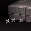 Trendy 2022 S925 Sterling Silver Four-Leaf Marquise Necklace for Women