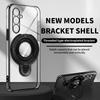 Luxury Transparent Plating Magnetic Bracket Case For Samsung A16 A06 A56 A26 A36 A55 A15 A35 A54 A24 A34 A14 A05S Stand Cover