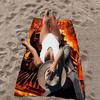 Telo da Spiaggia Stampato in Microfibra Banda Heavy Metal Rock Ozzy Osbourne Arrampicata Yoga Spiaggia Nuoto Corsa Asciugamano