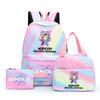 3Pcs/set Anime Demon Hunters Printed Backpack with Shoulder Bag Pengcil Case for Teenager Large Capacity Waterproof Bookbag Back To School Gift