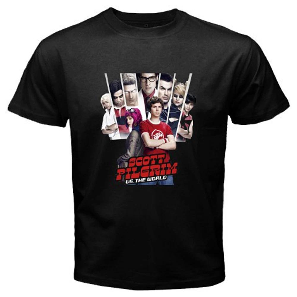 

New Scott Pilgrim Vs.The World Poster Men s T-Shirt Women s Tee Top Unisex Black Size S-5XL 2XL