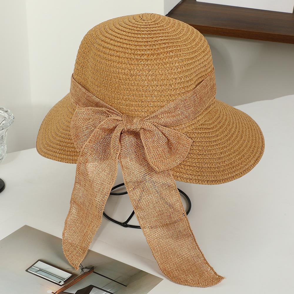 Dames Stro Zonnehoed met Brede Rand - Opvouwbare Strand- & Vakantiehoed