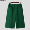 INCERUN Two Piece Suit Men Dropped Shoulder 3/4 Sleeve Pullovers Pants Sweatpants Outfits Sets