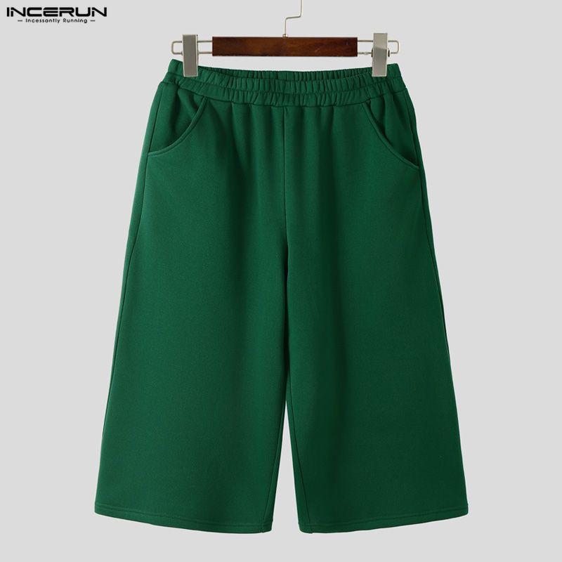 INCERUN Two Piece Suit Men Dropped Shoulder 3/4 Sleeve Pullovers Pants Sweatpants Outfits Sets