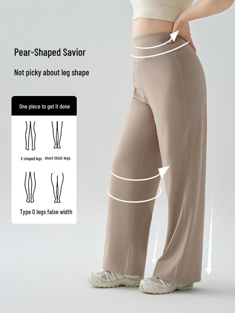 Plus Size Women's High Waist Wide Leg Yoga Pants - Slimming and Comfortable Sportswear