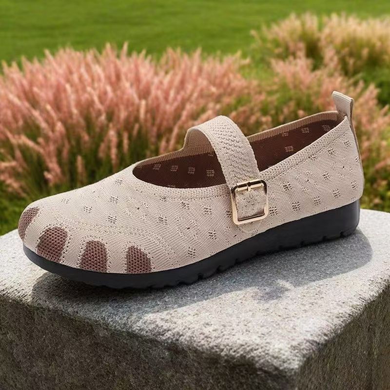 

Spring new cloth shoes women s shoes mesh breathable fly-woven shoes soft sole non-slip one-pedal single shoes 36