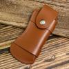 Braune Klappmesser-Scheide Werkzeug Taschenlampe Gürtelschlaufe Etui Halter Lederscheide Tasche Jagd Lager Outdoor-Nutzung Trageausrüstung