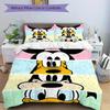 3pcs set Mickey Mouse Pluto Donald Duck1pc of quilt cover+2pcs of pillowcase, no core, print bedding, All Seasons Bedroom Setting049