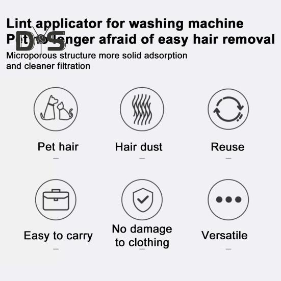 5/8/10Pcs Laundry Pet Hair Catcher Wool Trap Washing Machine Hair Sticking Tool Laundry Reusable Pet Hair Removal Roller