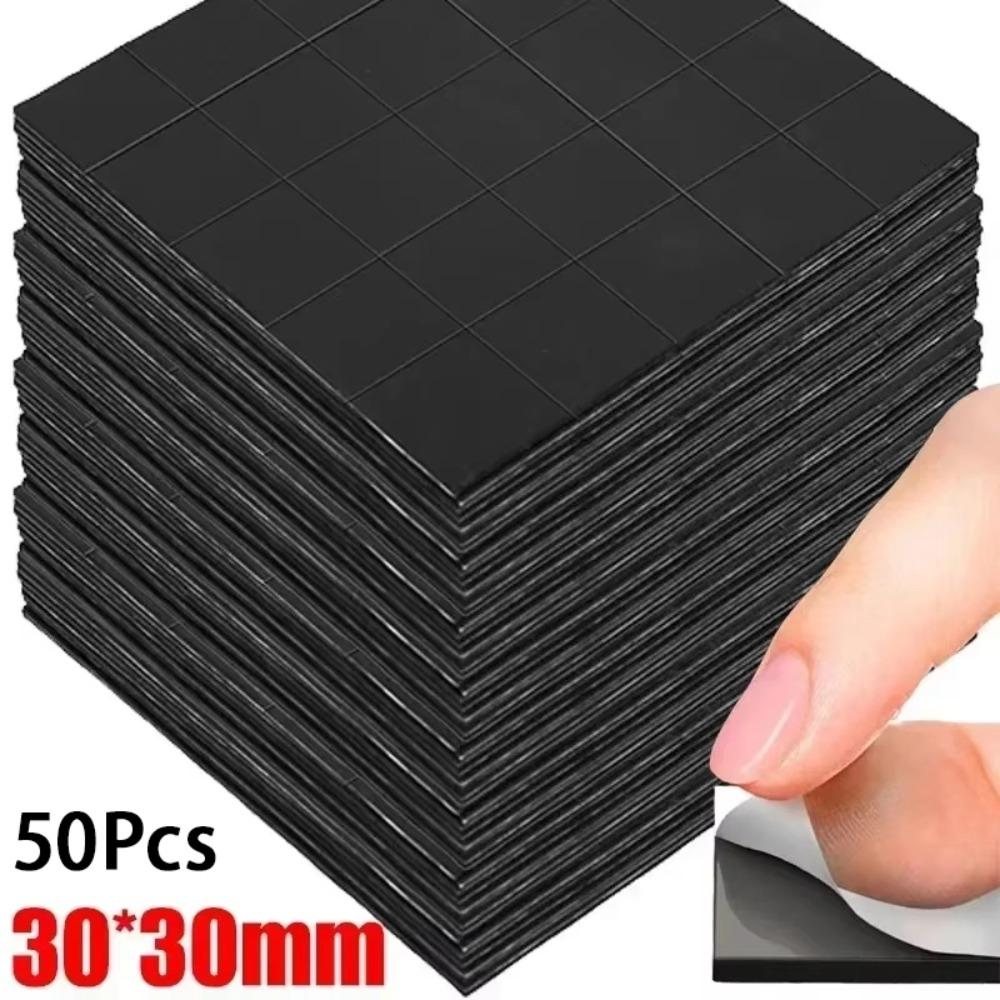 50/100 Pièces Feuille Magnétique Auto-adhésive avec Dos Adhésif Aimants Flexibles pour Réfrigérateur Autocollants Magnétiques Carrés