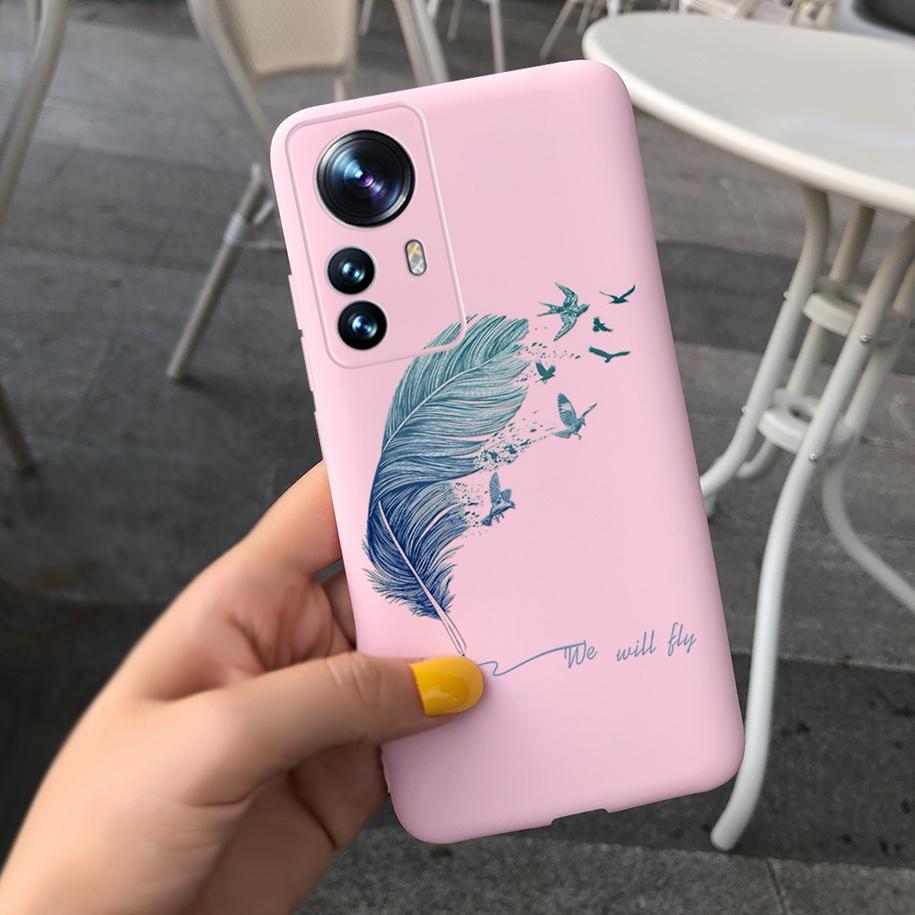 For Xiaomi 12 Pro 5G Case Cute Cartoon Painted Matte Cover For Xiaomi Mi 12 Pro 5G Global Funda on Xiomi 12 Pro Mi12 12X 5G Capa