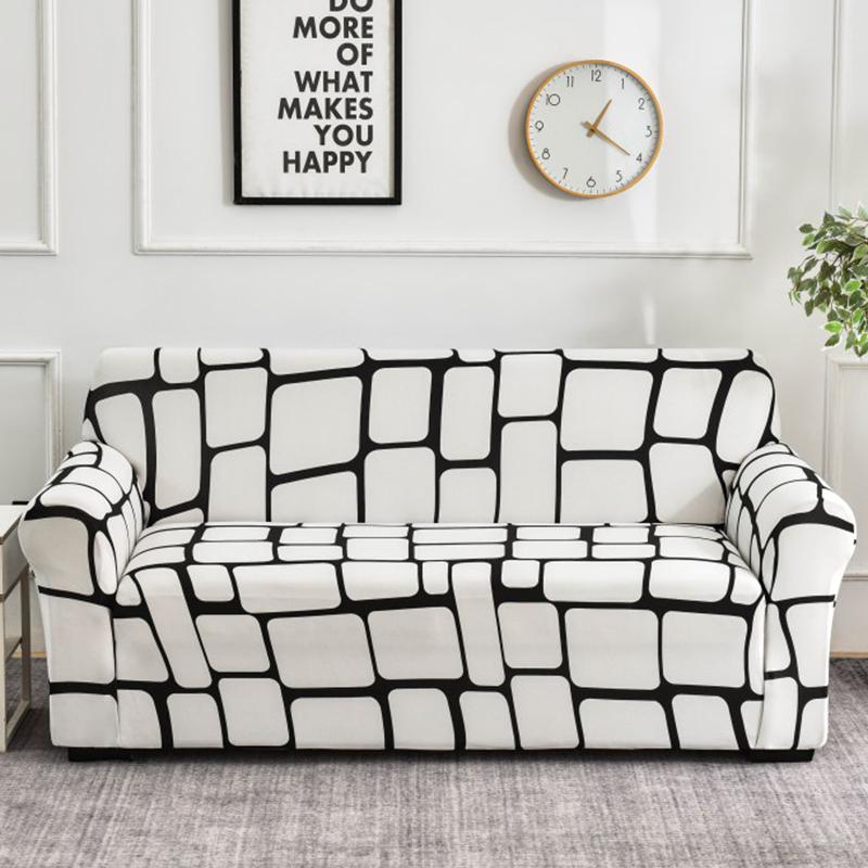 Premium 1Pcs Elastic Print Sofa Cover for Living Room Couch Cover L-shape Armchair Chair Slipcovers 1/2/3/4 Seat