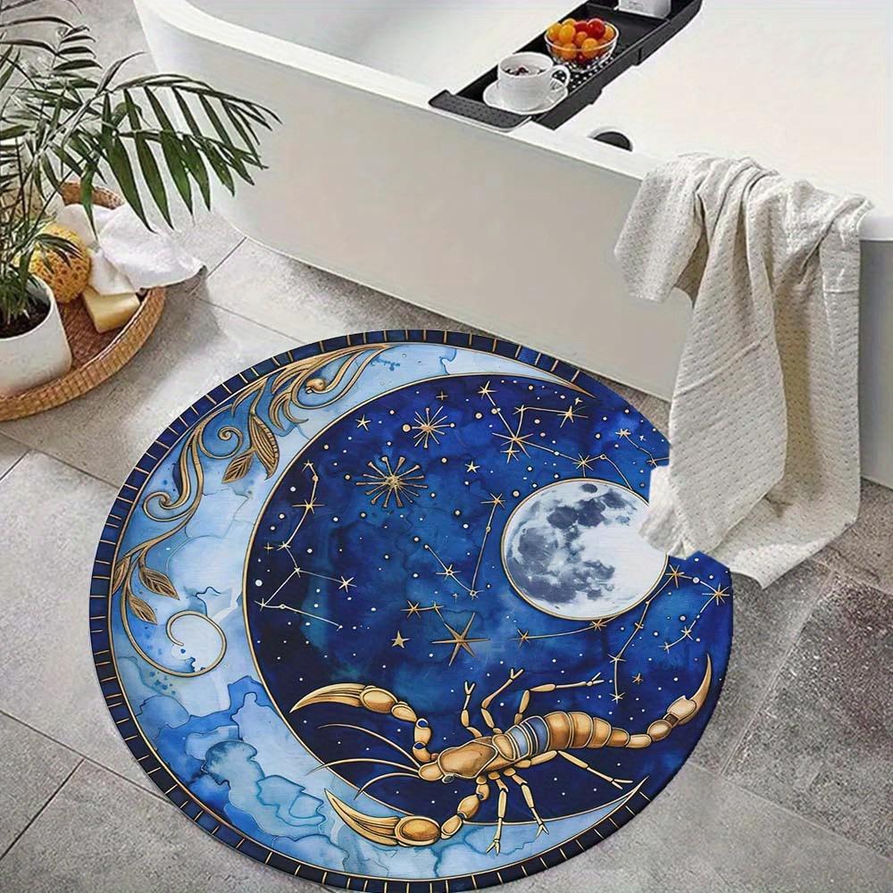 1 Piece Scorpio Round Rug Suitable For Living Room Bedroom And Kitchen Home Decoration Room Decoration Gift For Friends And Family