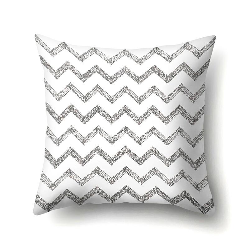 Polyester Pillow Case Decoration Home Gilt Printing Pillow Case Waist Cushion Cover Car Cushion Head Cushion Cover
