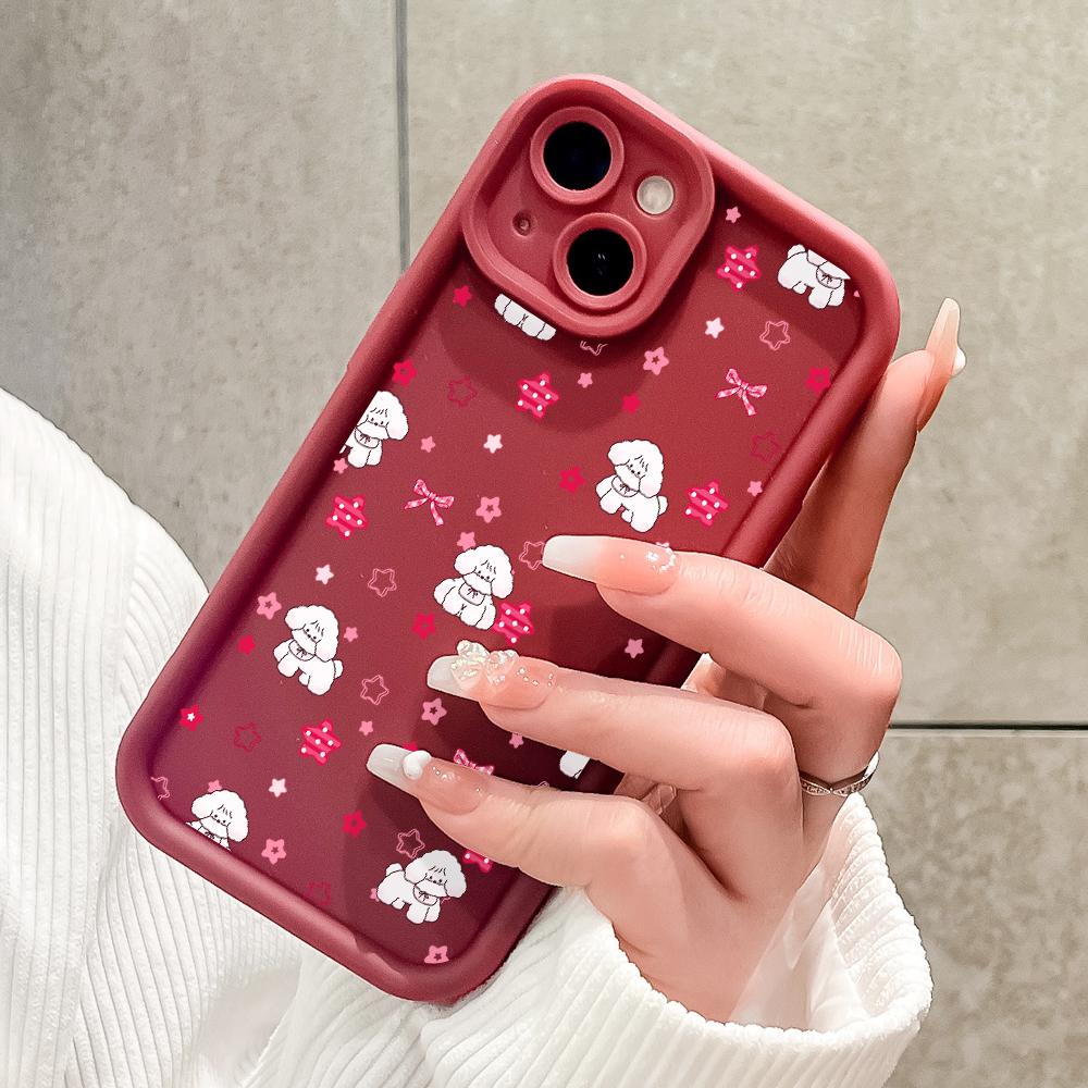 Soft Silicone Square Ladder Printing Pattern Phone Casing Full Cover Camera Shockproof Protection Rubber Case for iPhone Infinix Tecno OnePlus