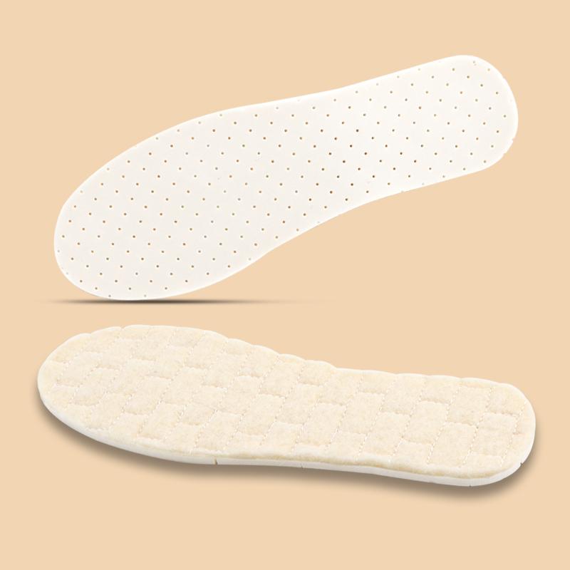1 Pair Winter Warm Shoe Insole Wool Latex Insoles Soft And Comfort Fur Snow Boots Heating Shoe Pads Shock Absorbing Sports Pads