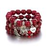 3pcs/Set Boho Style Beaded Charm Bracelets Long Wrap Jewelry Set With Colorful Gems for Women Party Accessories Gifts