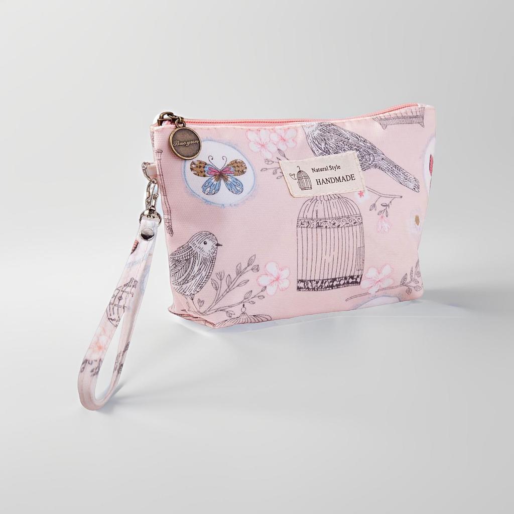 Waterproof Printed Makeup & Toiletry Travel Bag with Zipper for Women