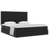 Storage Bed with Mattress Black 160 x 200 cm Velvet