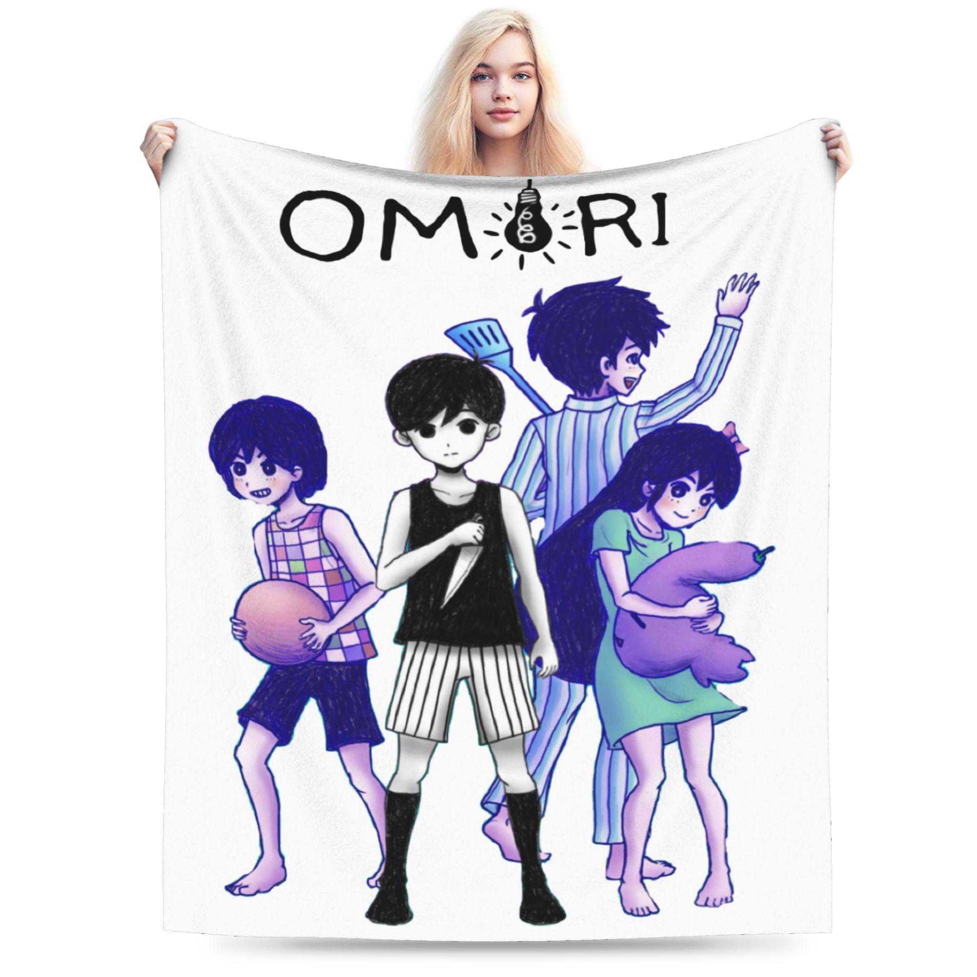Omori Anime Blankets Flannel Spring/Autumn Horror Game  Multifunction Lightweight Throw Blankets for Bedding Couch Rug Piece