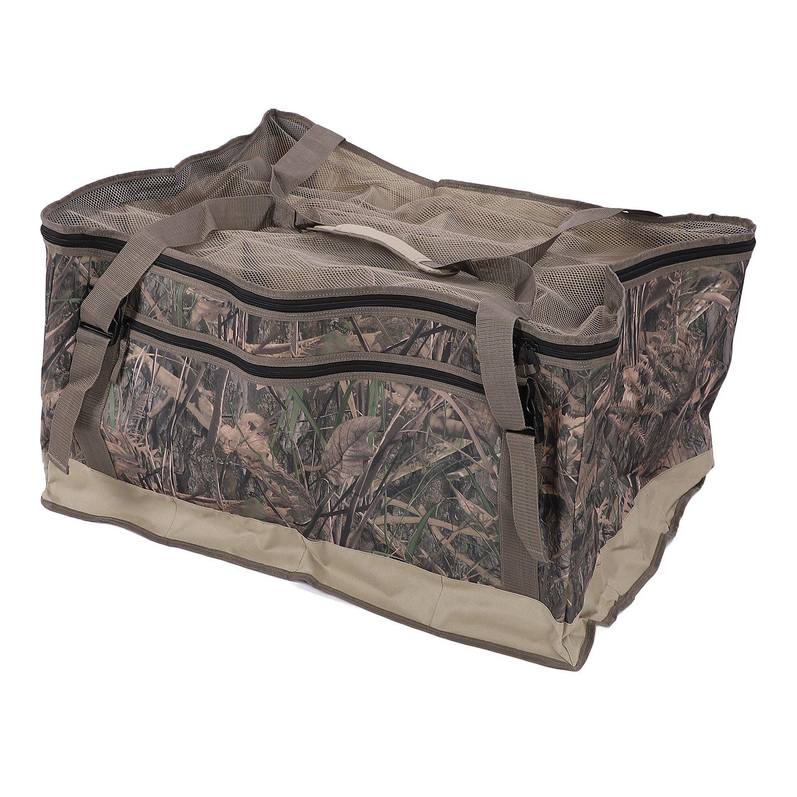 

12 Slot Decoy Bag, 600D Oxford Cloth Equipment Storage Bag with Mesh Lid Shoulder Straps for Camping Outdoor Activities 31.5x23.6x16.5