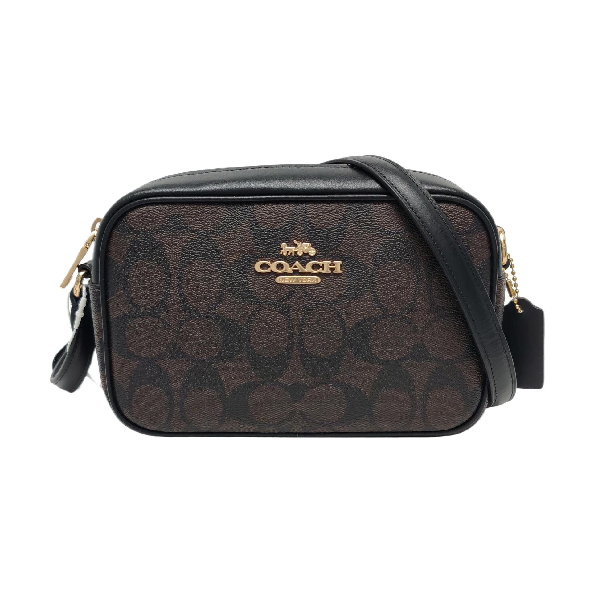 [Pre-Owned] Jamie 21 Classic Monogram Gold Logo Hardware Zipper Coated Canvas Camera Bag - Excellent #FIXVV6 ONE SIZE