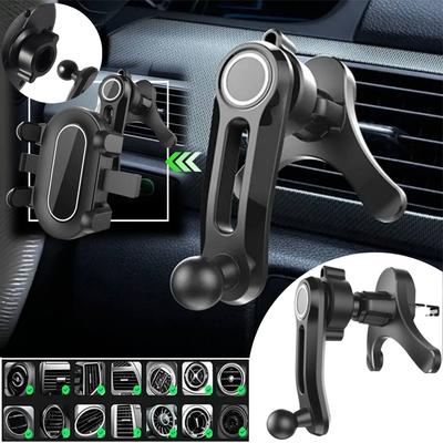 17mm Ball Head Base Car Vent Holder Clip 360° Rotatable Air Outle Phone Holder Universal Y-shaped Base Anti-Shake Car Mount Clip