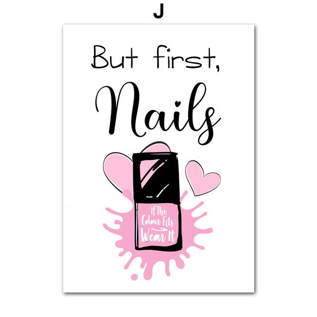 

Ресницы, ногти, лак для губной помады, красота, настенная живопись на холсте, плакаты на скандинавскую тему и принты, настенные панно для гостиной, декора салона, без рамки 30*40cm