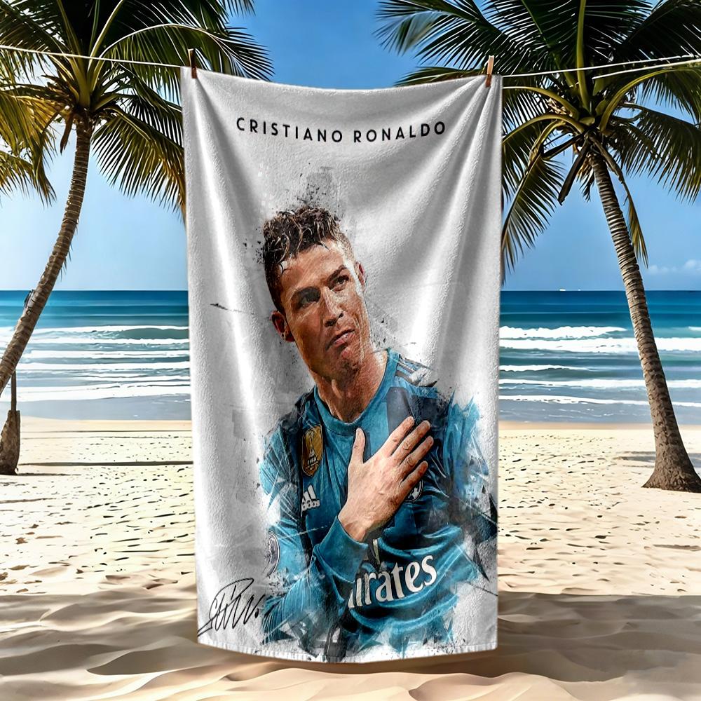 Cristiano Ronaldo Beach Towel Soft Durable Quickdry Comfortable Lightweight Suitable For Sports Travel Swimming Yoga Bathroom Beach And Pool
