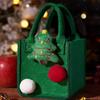 1pcChristmas Gift Bag Party Felt Tote Bag Cute Santa Claus Christmas Tree Red Green Gift Packaging Bag Baking Chocolate Candy Co