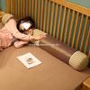 Breathable Linen Cylindrical Cooling Pillow for Girls' Bedroom