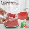 Desktop Trash Can Small Body Large Capacity Fruit Pattern Design Flip Cover Mini Waste Basket Home Decor