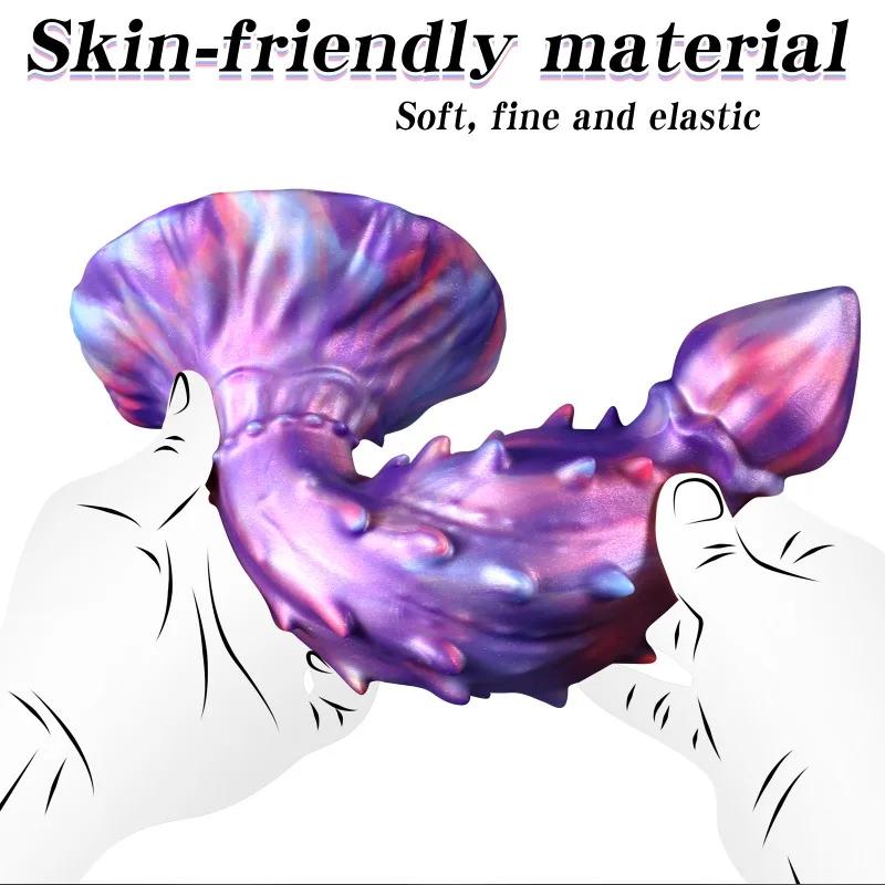 Pichlavé anální dildo Obrovský anální kolík Anální kolík Monstrózní dildo Stimulátor G-bodu Masáž prostaty Falešné dildo Anální kolík Sexuální hračky 18+