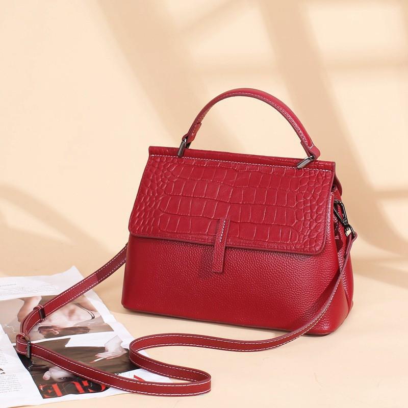 

Women s Bag Leather Fashionable Shoulder Alligator-pattern Difei Top-layer Cowhide Cross-body Handbag 9903