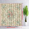 Waterproof Floral Botanical Shower Curtain Bathroom Decor Vintage Romantic Washable Liner Curtain Set for Modern Home Bathroom A