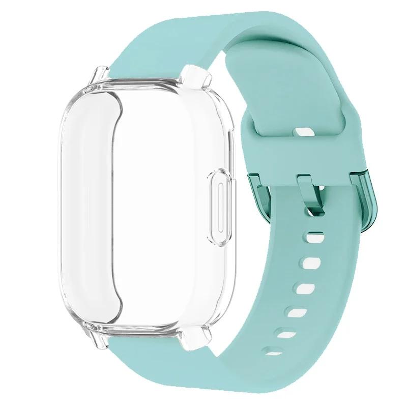 22mm Silicone Strap With Case For Xiaomi Redmi Watch 5 Active Lite Smart Watch Wrist Band TPU Case For Redmi Watch 5 Active Lite
