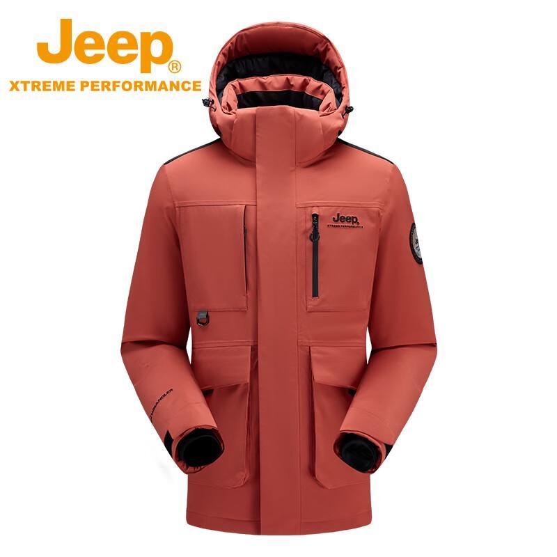 Jeep Men's Waterproof Windproof Fleece Outdoor Jacket