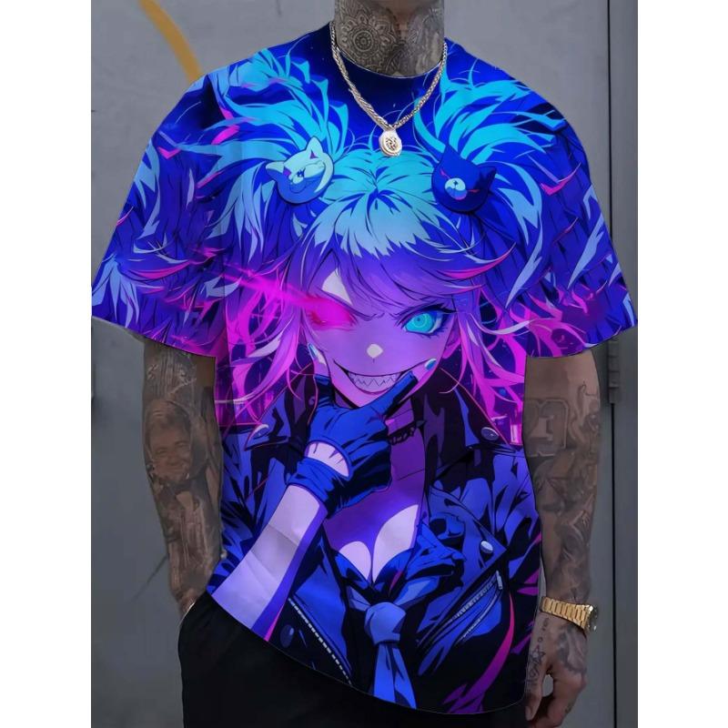 Cartoon Sexy Girl Pattern 3d Printed Men's T-Shirt Oversized Sweatshirt For