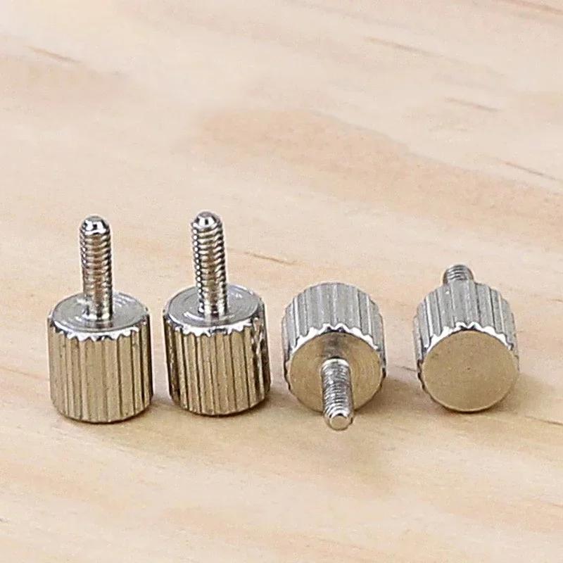 Carbon Steel Cylindrical Flat Head Hand Tighten Adjust Screw M1.6 M2 M2.5 M3 M4 M5 Knurled Thumb Bolt For DIY & Lens & Caliper