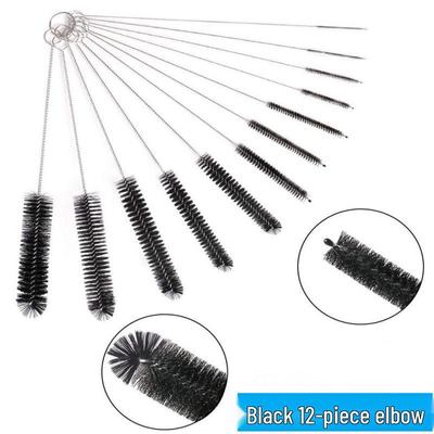 In-Stock Nylon Straw and Cup Cleaning Brush Set - Stainless Steel Bristle for Kitchen