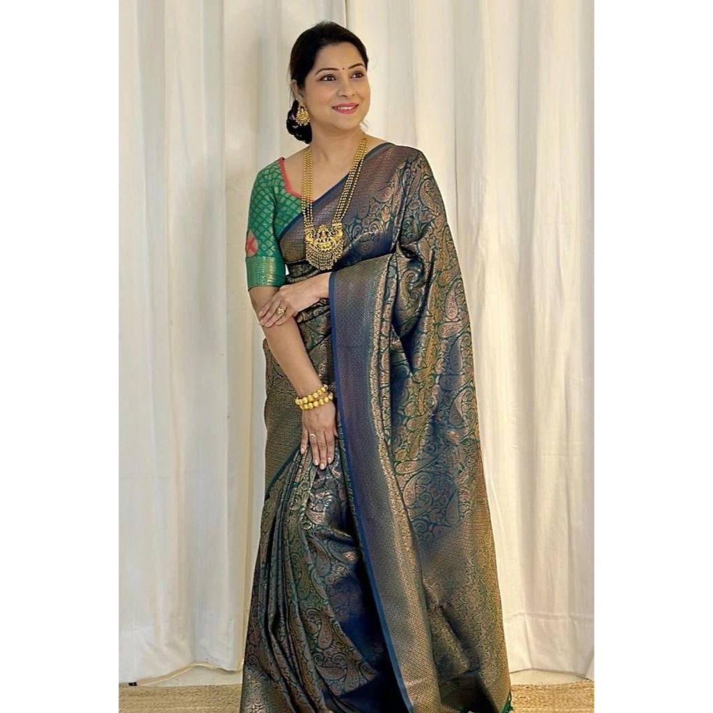 BESTSELLER COLLECTION | Soft Lichi Silk Saree with Rich Jacquard Elegance