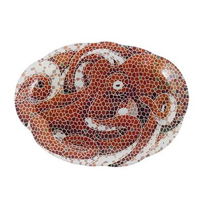 Dulton Glass Fishery Plate, Octopus, K20-0133