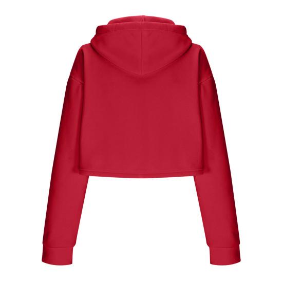 Women's Drawstring Cropped Hoodie Casual Long Sleeve Pullover Sweatshirts Workout Crop Tops Fall Outfits